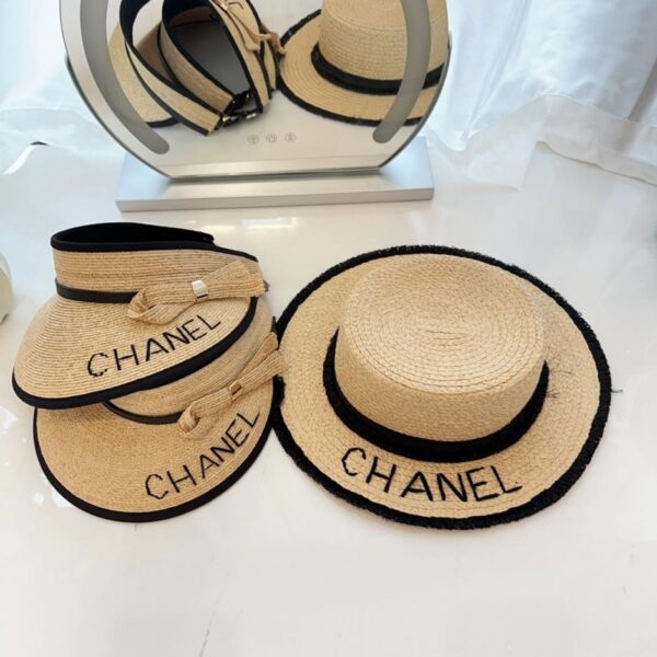 réplica,joyas,joyería,1:1,replica,fake,lujo,barato Sombrero de paja de rafia de verano CHANEL