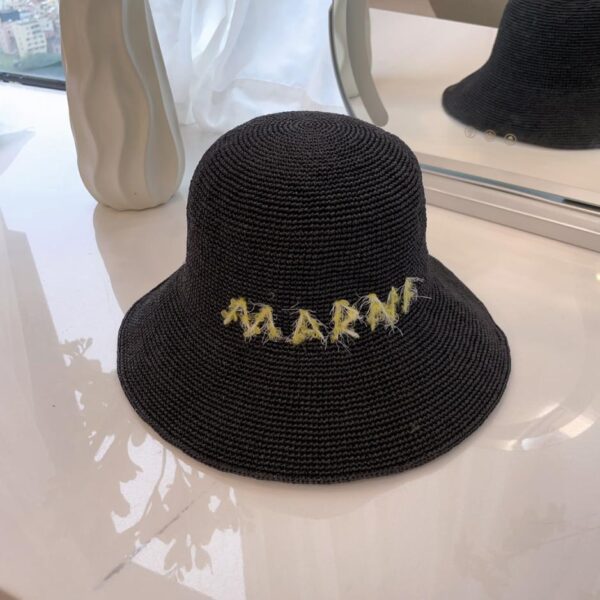 réplica,joyas,joyería,1:1,replica,fake,lujo,barato sombrero de pescador de paja de seda dorado nuevo marni