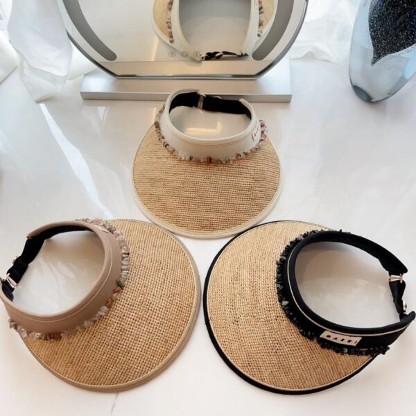 réplica,joyas,joyería,1:1,replica,fake,lujo,barato MARNI nuevo sombrero de verano de rafia con gancho de mano