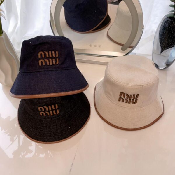 réplica,joyas,joyería,1:1,replica,fake,lujo,barato MiuMiu nuevo sombrero de pescador de lona