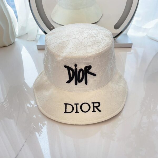 réplica,joyas,joyería,1:1,replica,fake,lujo,barato DIOR nuevo sombrero de pesca con flores bordadas