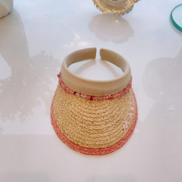 réplica,joyas,joyería,1:1,replica,fake,lujo,barato MARNI primavera y verano nuevo estilo rafia contrastante sombrero de copa vacío