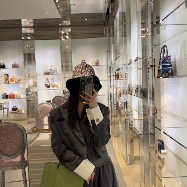 réplica,joyas,joyería,1:1,replica,fake,lujo,barato Dior clásico sombrero de pescador popular con bordado de doble cara