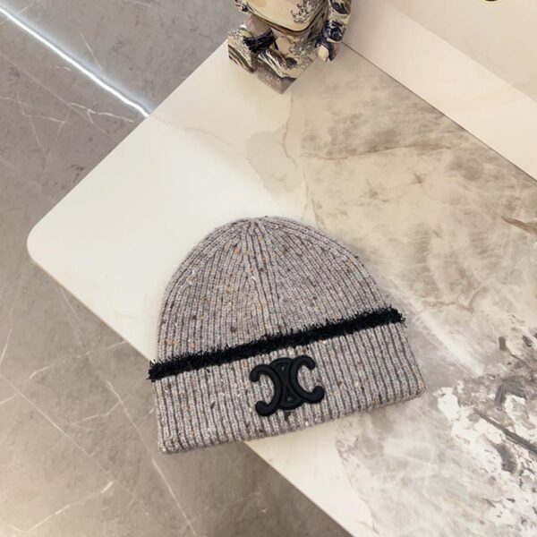 réplica,joyas,joyería,1:1,replica,fake,lujo,barato Gorro de lana de punto sencillo de principios de otoño Celine