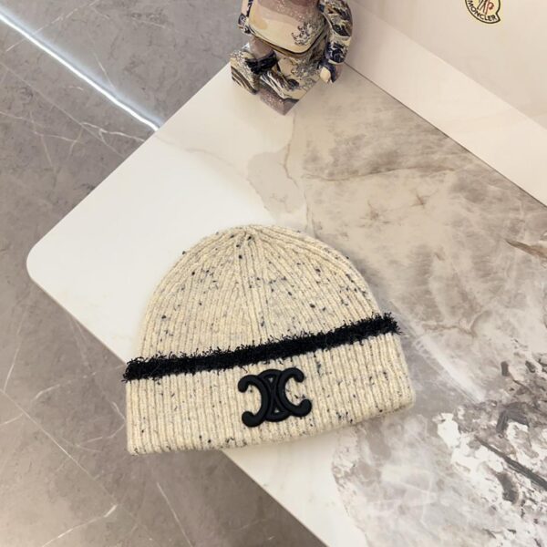 réplica,joyas,joyería,1:1,replica,fake,lujo,barato Gorro de lana de punto sencillo de principios de otoño Celine