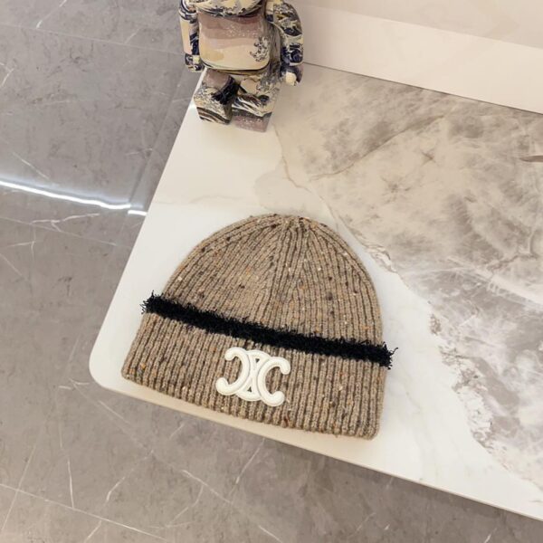 réplica,joyas,joyería,1:1,replica,fake,lujo,barato Gorro de lana de punto sencillo de principios de otoño Celine