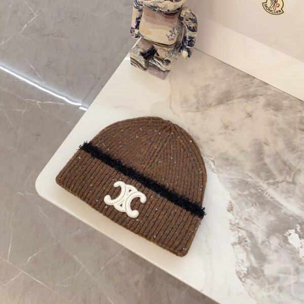 réplica,joyas,joyería,1:1,replica,fake,lujo,barato Gorro de lana de punto sencillo de principios de otoño Celine