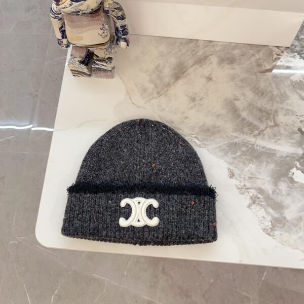 réplica,joyas,joyería,1:1,replica,fake,lujo,barato Gorro de lana de punto sencillo de principios de otoño Celine