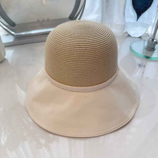 réplica,joyas,joyería,1:1,replica,fake,lujo,barato MiuMiu primavera y verano nuevo estilo sombrero de pescador de paja con lazo