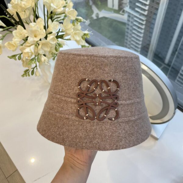 réplica,joyas,joyería,1:1,replica,fake,lujo,barato Loewe nuevo sombrero de pescador de lana de otoño e invierno, sombrero de pescador de piel suave con parte superior plana