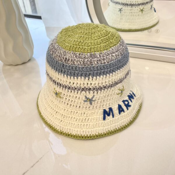 réplica,joyas,joyería,1:1,replica,fake,lujo,barato Gorro de pescador de lana tejido a mano MARNI