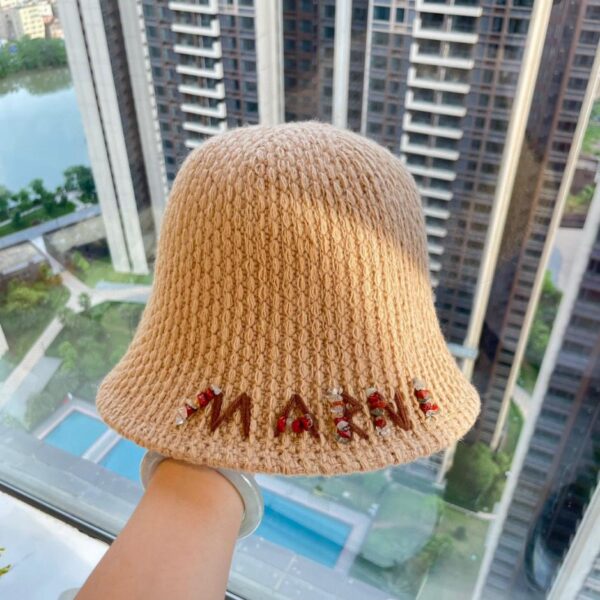 réplica,joyas,joyería,1:1,replica,fake,lujo,barato Marni nuevo gorro de pescador de lana de otoño e invierno 100% lana