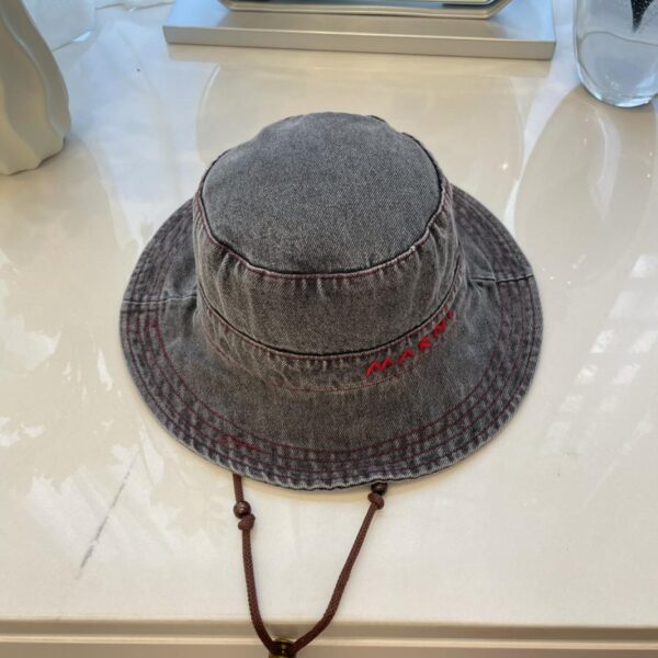 réplica,joyas,joyería,1:1,replica,fake,lujo,barato MARNI sombrero de pescador vaquero nuevo lavado de otoño para hombre y mujer
