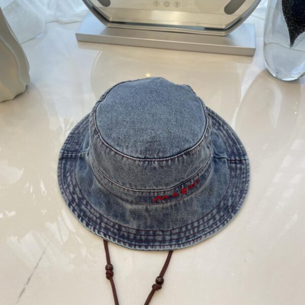 réplica,joyas,joyería,1:1,replica,fake,lujo,barato MARNI sombrero de pescador vaquero nuevo lavado de otoño para hombre y mujer