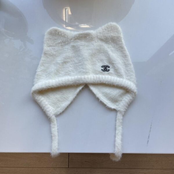 réplica,joyas,joyería,1:1,replica,fake,lujo,barato Chanel Xiaoxiang nuevo gorro de punto con protección para los oídos y orejas de gato