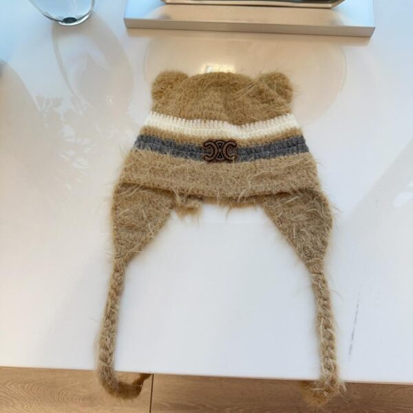 réplica,joyas,joyería,1:1,replica,fake,lujo,barato Gorro tejido a mano con osito nuevo de Celine
