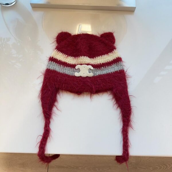 réplica,joyas,joyería,1:1,replica,fake,lujo,barato Gorro tejido a mano con osito nuevo de Celine