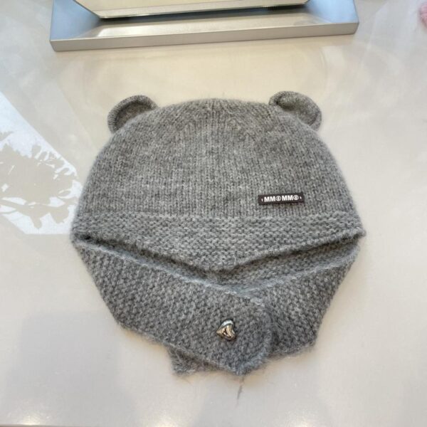 réplica,joyas,joyería,1:1,replica,fake,lujo,barato Margiela mm6 otoño e invierno bufanda con orejas de oso gorro de punto