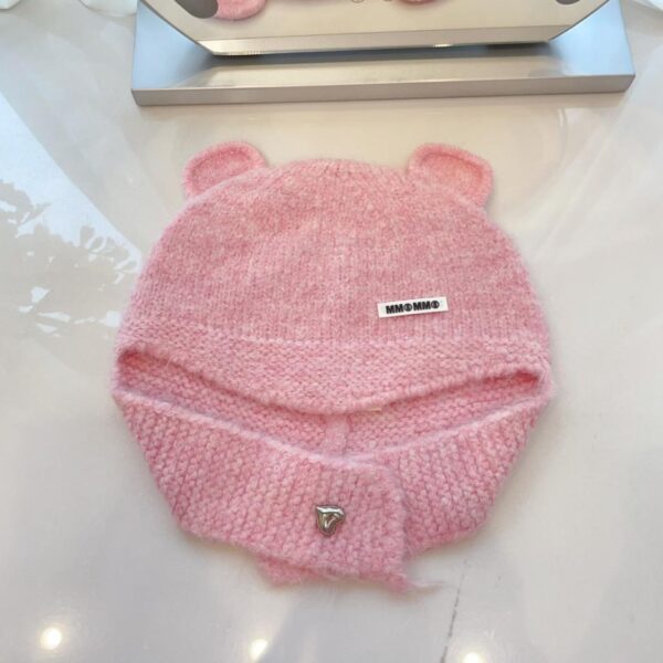 réplica,joyas,joyería,1:1,replica,fake,lujo,barato Margiela mm6 otoño e invierno bufanda con orejas de oso gorro de punto