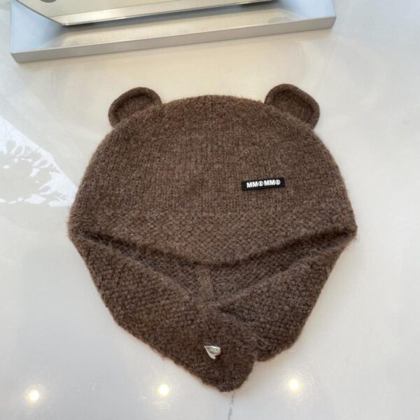 réplica,joyas,joyería,1:1,replica,fake,lujo,barato Margiela mm6 otoño e invierno bufanda con orejas de oso gorro de punto