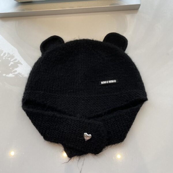 réplica,joyas,joyería,1:1,replica,fake,lujo,barato Margiela mm6 otoño e invierno bufanda con orejas de oso gorro de punto