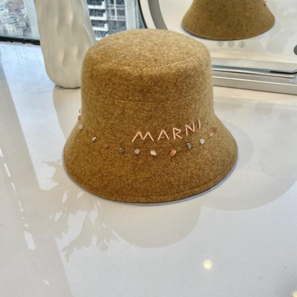 réplica,joyas,joyería,1:1,replica,fake,lujo,barato Marni nuevo gorro de pescador de lana de otoño e invierno 100% lana