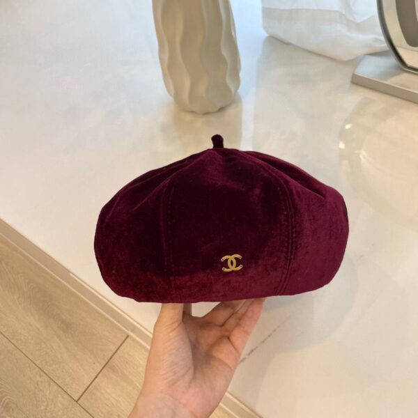 réplica,joyas,joyería,1:1,replica,fake,lujo,barato Boina de terciopelo nueva de Chanel.