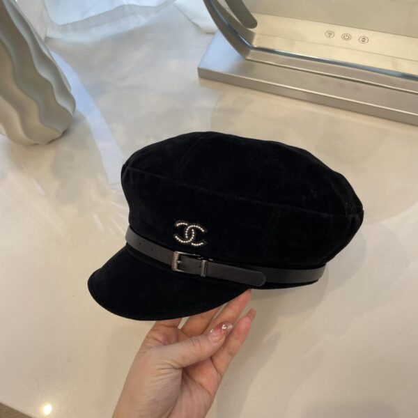 réplica,joyas,joyería,1:1,replica,fake,lujo,barato Boina con lengua de pato de ante nuevo Chanel