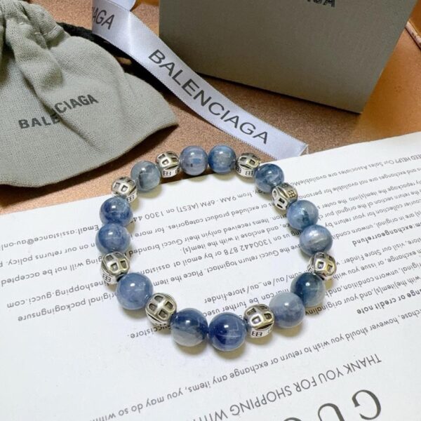 réplica,joyas,joyería,1:1,replica,fake,lujo,barato Pulsera Balenciaga de lapislázuli natural para hombre y mujer (68A3)