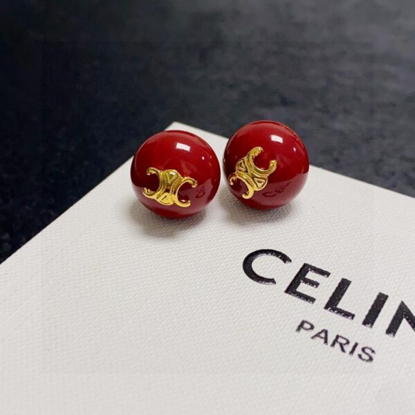 réplica,joyas,joyería,1:1,replica,fake,lujo,barato Pendientes rojos de Año Nuevo Celine Arc de Triomphe (CB3D)