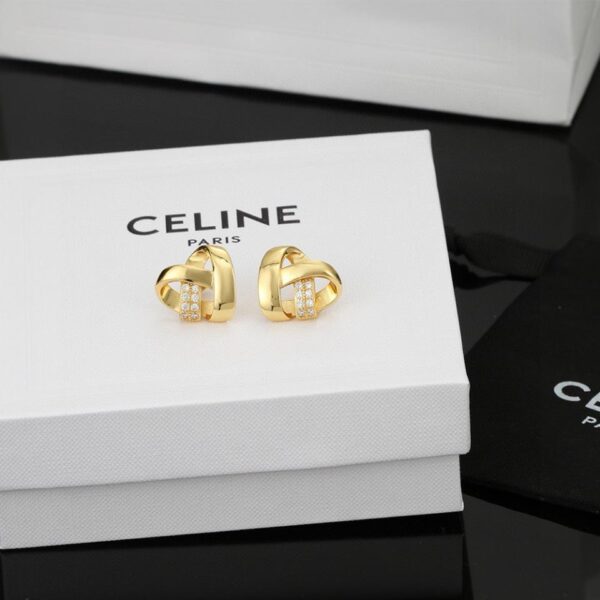 réplica,joyas,joyería,1:1,replica,fake,lujo,barato Pendientes Celine nuevos en forma de corazón (216B)