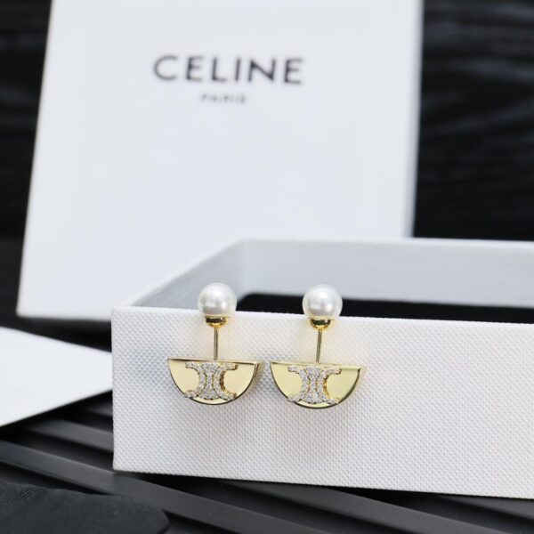 réplica,joyas,joyería,1:1,replica,fake,lujo,barato Pendientes de perlas nuevo velero Celine Arc de Triomphe (3381)