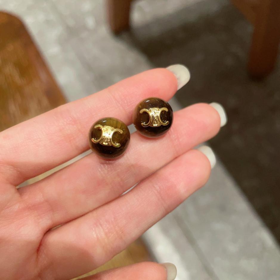 réplica,joyas,joyería,1:1,replica,fake,lujo,barato réplica,joyas,joyería,1:1,replica,fake,lujo,barato Pendientes pequeños de perlas Celine Arc de Triomphe (EE9A)