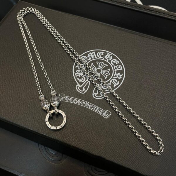 réplica,joyas,joyería,1:1,replica,fake,lujo,barato Chrome Hearts nuevo collar de bolas de resina cruzada para hombres y mujeres (EA07)