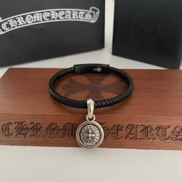 réplica,joyas,joyería,1:1,replica,fake,lujo,barato [Calidad de mostrador] Chrome Hearts nuevo collar de bambú retro clásico colgante de tres anillos (0F06)