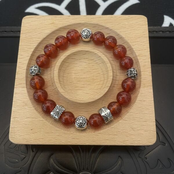 réplica,joyas,joyería,1:1,replica,fake,lujo,barato [Calidad de mostrador] Nueva pulsera retro clásica con corazones cromados (EF15)