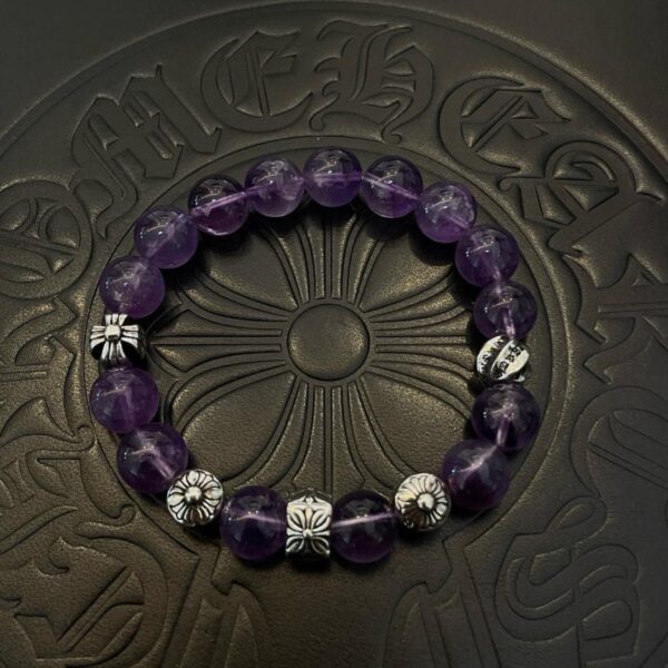réplica,joyas,joyería,1:1,replica,fake,lujo,barato [Calidad de mostrador] Chrome Hearts New Classic Retro Purple Water Pulsera (8335)