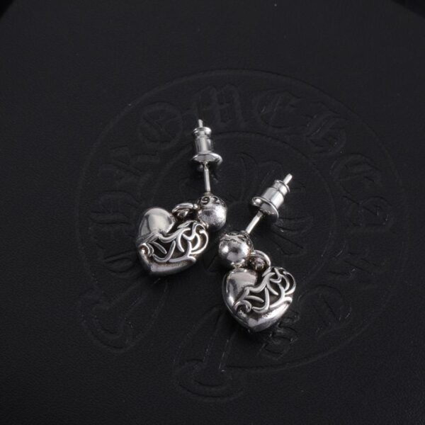 réplica,joyas,joyería,1:1,replica,fake,lujo,barato Pendientes Corazones Cromados(138E)