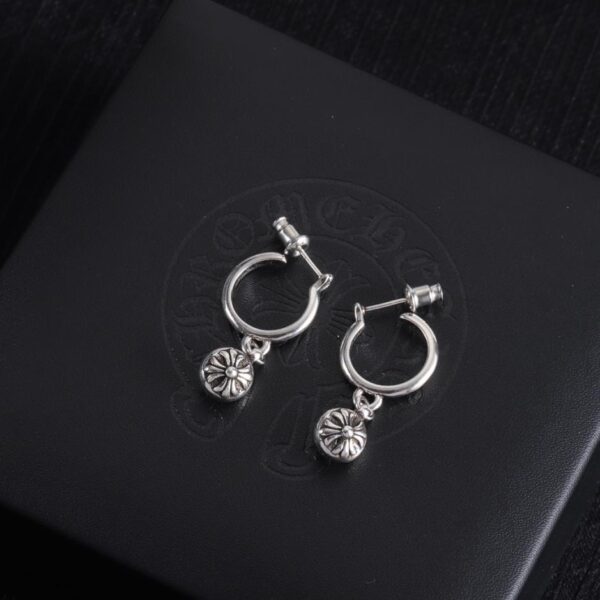 réplica,joyas,joyería,1:1,replica,fake,lujo,barato Pendientes Corazones Cromados(80D2)