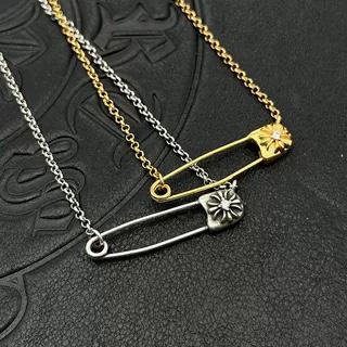 réplica,joyas,joyería,1:1,replica,fake,lujo,barato Collar con pasador de 22 quilates y diamantes desgastados vintage con corazón de cuervo (88FD)