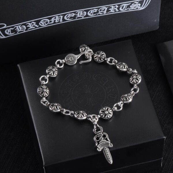réplica,joyas,joyería,1:1,replica,fake,lujo,barato Pulsera Corazones Cromados(F439)