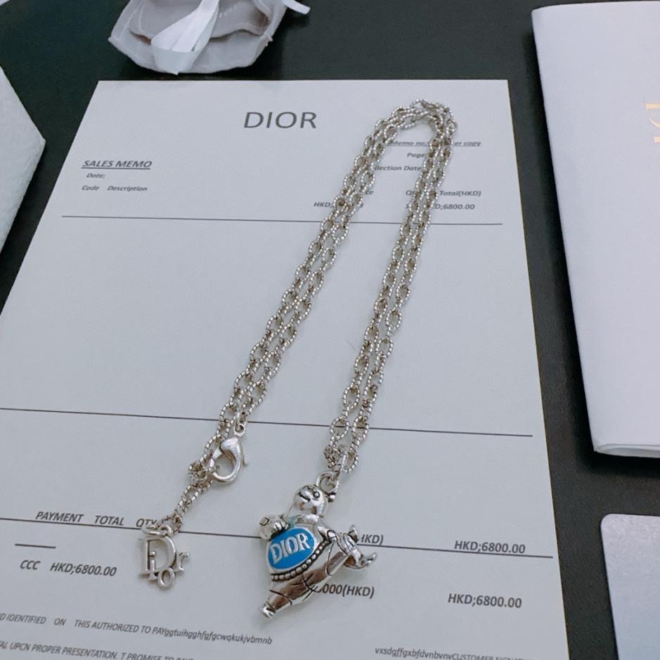 réplica,joyas,joyería,1:1,replica,fake,lujo,barato réplica,joyas,joyería,1:1,replica,fake,lujo,barato Collar DIOR Nuevo estilo de pareja de mostrador (26E5)