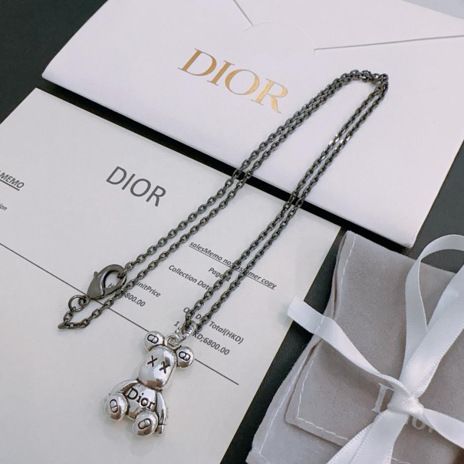 réplica,joyas,joyería,1:1,replica,fake,lujo,barato réplica,joyas,joyería,1:1,replica,fake,lujo,barato Collar DIOR Nuevo estilo de pareja de mostrador (EC95)