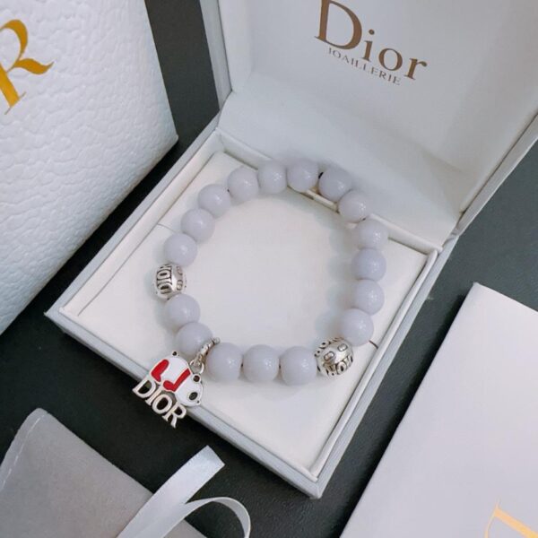 réplica,joyas,joyería,1:1,replica,fake,lujo,barato Pulsera estilo pareja Dior con ágata multielemento y plata tailandesa (8F61)