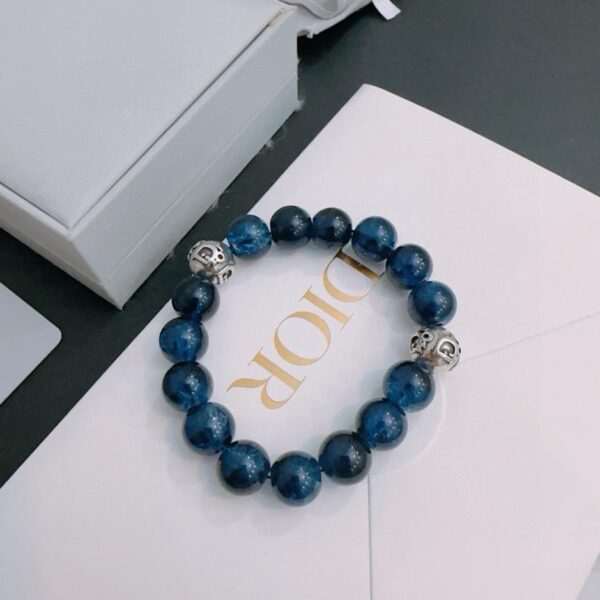 réplica,joyas,joyería,1:1,replica,fake,lujo,barato Pulsera estilo pareja Dior con ágata multielemento y plata tailandesa (8F61)