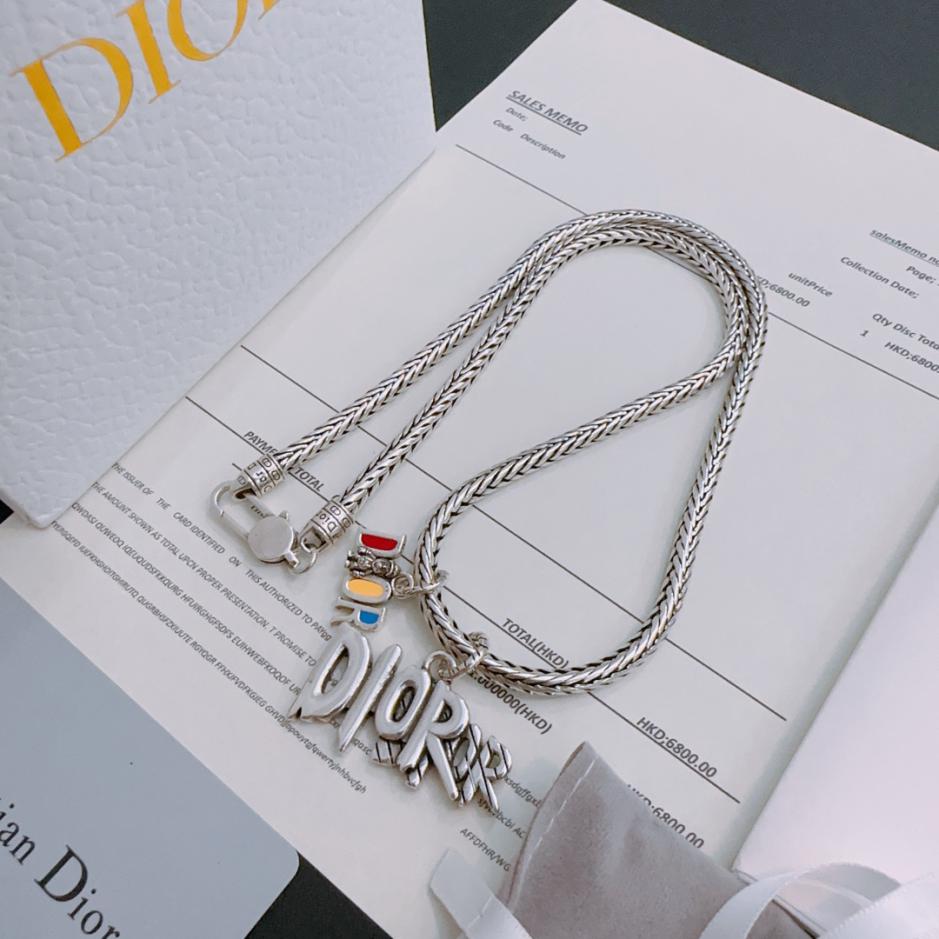 réplica,joyas,joyería,1:1,replica,fake,lujo,barato réplica,joyas,joyería,1:1,replica,fake,lujo,barato Collar DIOR Nuevo estilo de pareja de mostrador (07A4)