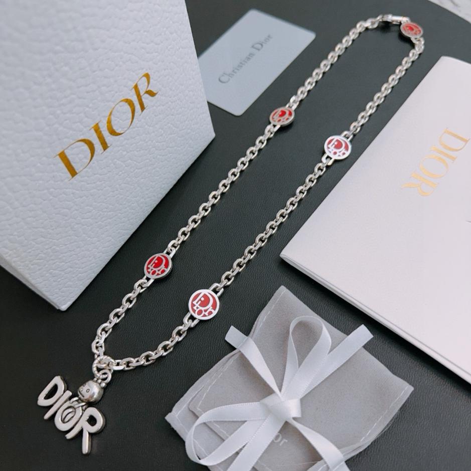 réplica,joyas,joyería,1:1,replica,fake,lujo,barato réplica,joyas,joyería,1:1,replica,fake,lujo,barato Collar DIOR Nuevo estilo de pareja de mostrador (AC1C)