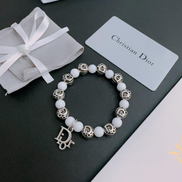 réplica,joyas,joyería,1:1,replica,fake,lujo,barato Pulsera estilo pareja Dior con ágata multielemento y plata tailandesa (4BEF)