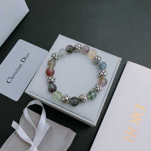 réplica,joyas,joyería,1:1,replica,fake,lujo,barato Pulsera Dior estilo pareja con ágata multielemento y plata tailandesa (F5AE)