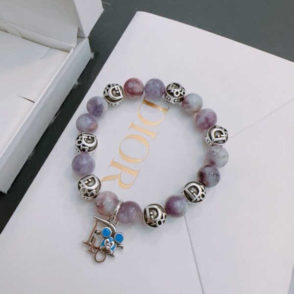 réplica,joyas,joyería,1:1,replica,fake,lujo,barato La pulsera Dior de estilo plateado tailandés con ágata de piedra natural de múltiples elementos puede ser usada tanto por hombres como por mujeres (0DB5).